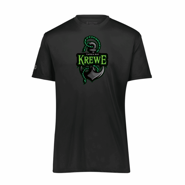 Krewe Performance Tee, anchor design, black