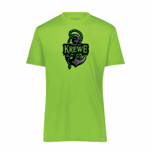 Krewe Performance Tee, anchor design, lime green