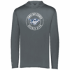 Tampa Bay Crunch lightweight performance hoodie, circle logo, graphite