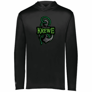 Tampa Bay Krewe lightweight performance hoodie, anchor logo, black