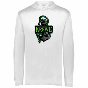 Tampa Bay Krewe lightweight performance hoodie, anchor logo, white