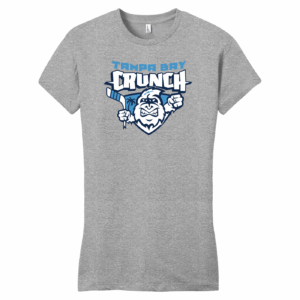 Tampa Bay Crunch women's fitted cotton tee, light heather grey