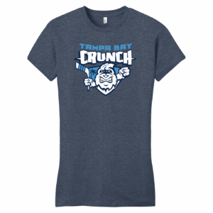Tampa Bay Crunch women's fitted cotton tee, heather navy