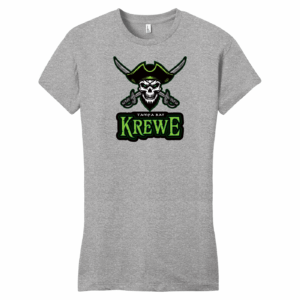 Tampa Bay Krewe women's fitted cotton tee, light heather grey