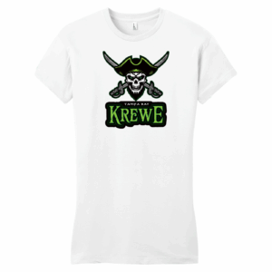 Tampa Bay Krewe women's fitted cotton tee, white