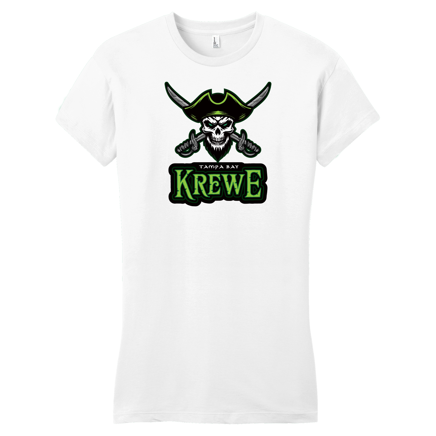 Tampa Bay Krewe women's fitted cotton tee, white