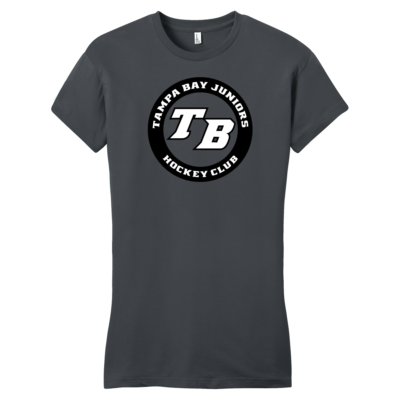 SAN_DT6001 District Womens Fitted Tee Tampa Bay Juniors charcoal Tampa Bay Juniors women's fitted cotton tee, charcoal