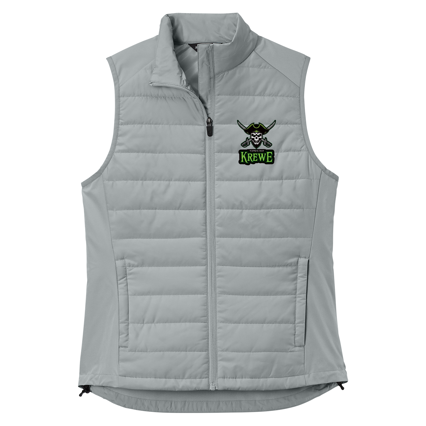 SAN_LST941 Womens Vest Krewe silver Krewe womens vest, silver