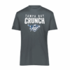 Crunch performance tee, distressed logo, graphite