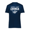 Crunch performance tee, distressed logo, navy