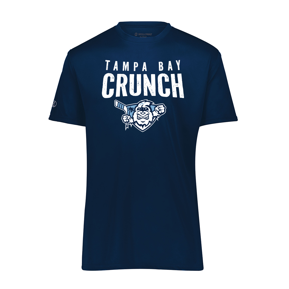 MOM_222818_performance tee Tampa Bay Crunch squeezed logo navy Crunch performance tee, distressed logo, navy