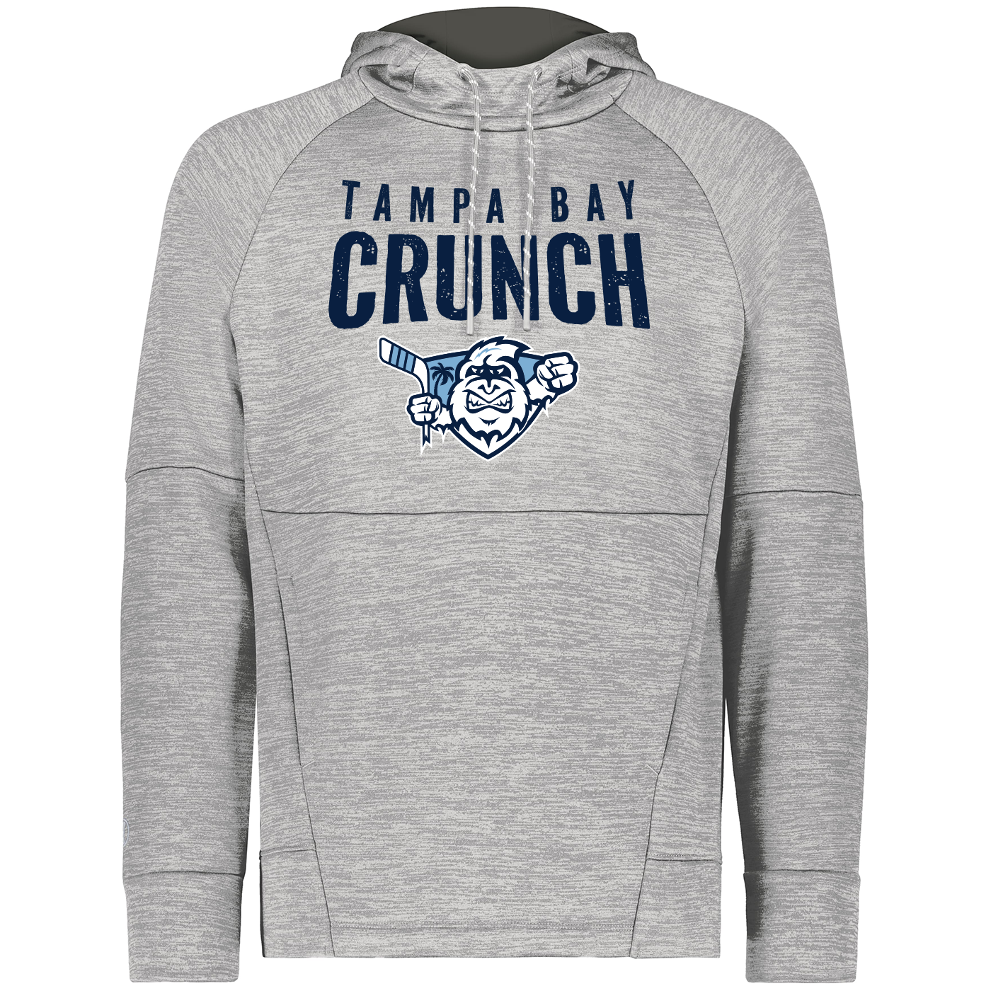 MOM_223580_AllProPerfHoodie Crunch distressed logo athletic grey heather Tampa Bay Crunch all pro performance hoodie, athletic grey heather