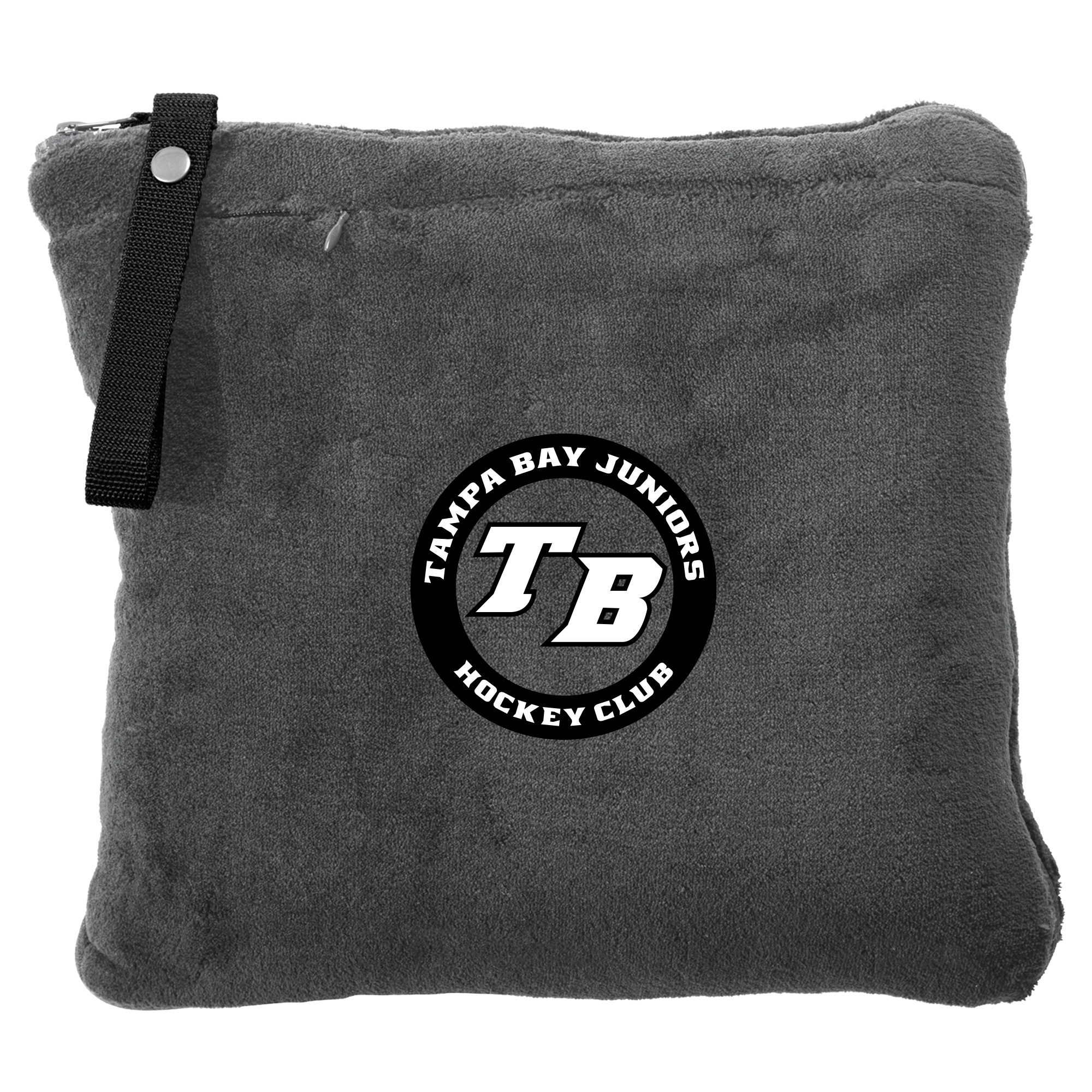 Tampa Bay Juniors packable travel blanket, deep smoke