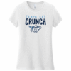 Crunch women's tee, distressed logo, white