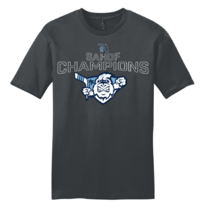 Crunch unisex tee, 2026 SAHOF Champions logo, charcoal