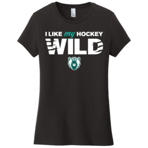 Florida Wild women's tee, "hockey wild" logo, black