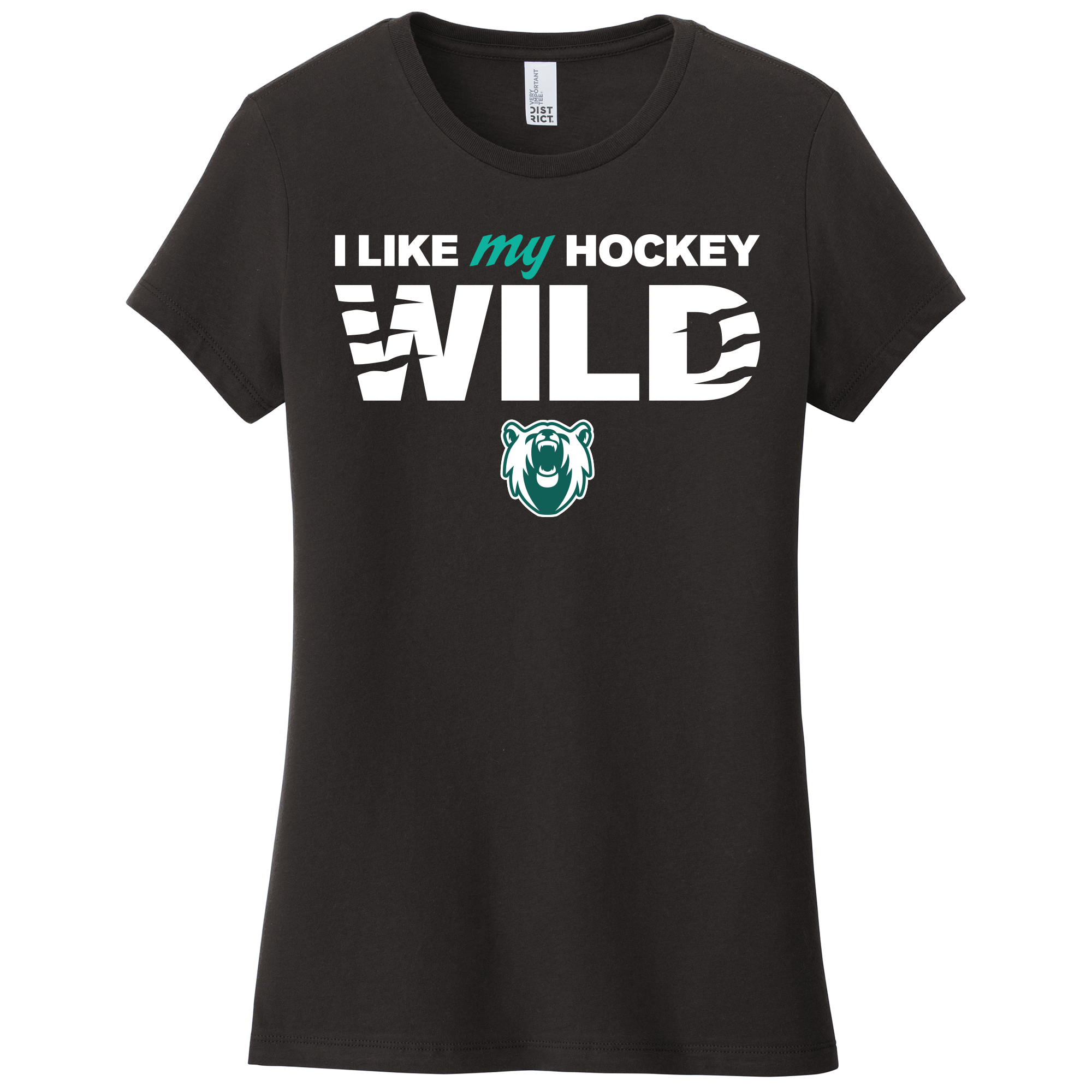 Florida Wild women's tee, "hockey wild" logo, black