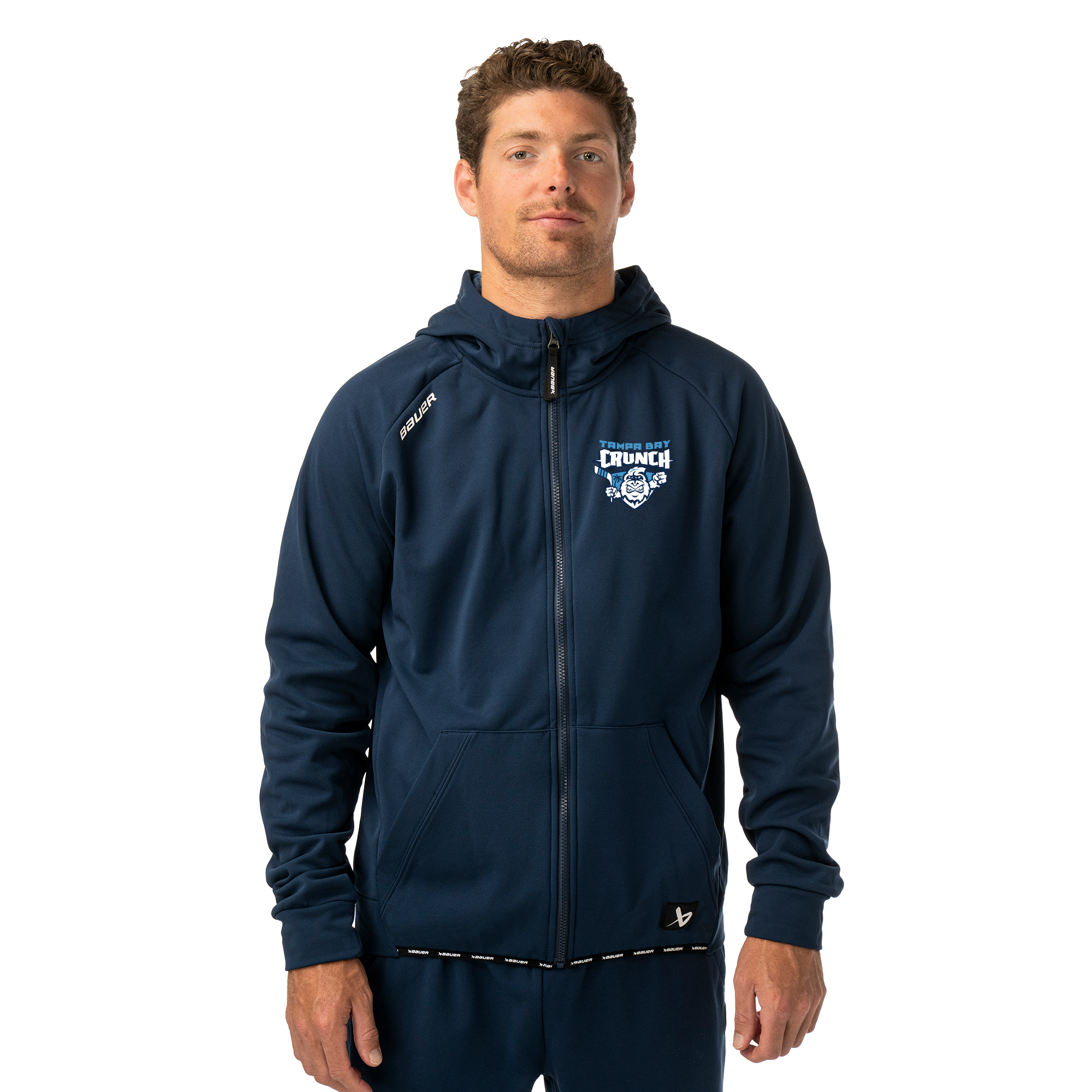 Tampa Bay Crunch Bauer zip hoodie S26, navy